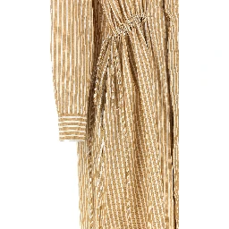 Beige Cotton Midi Dress