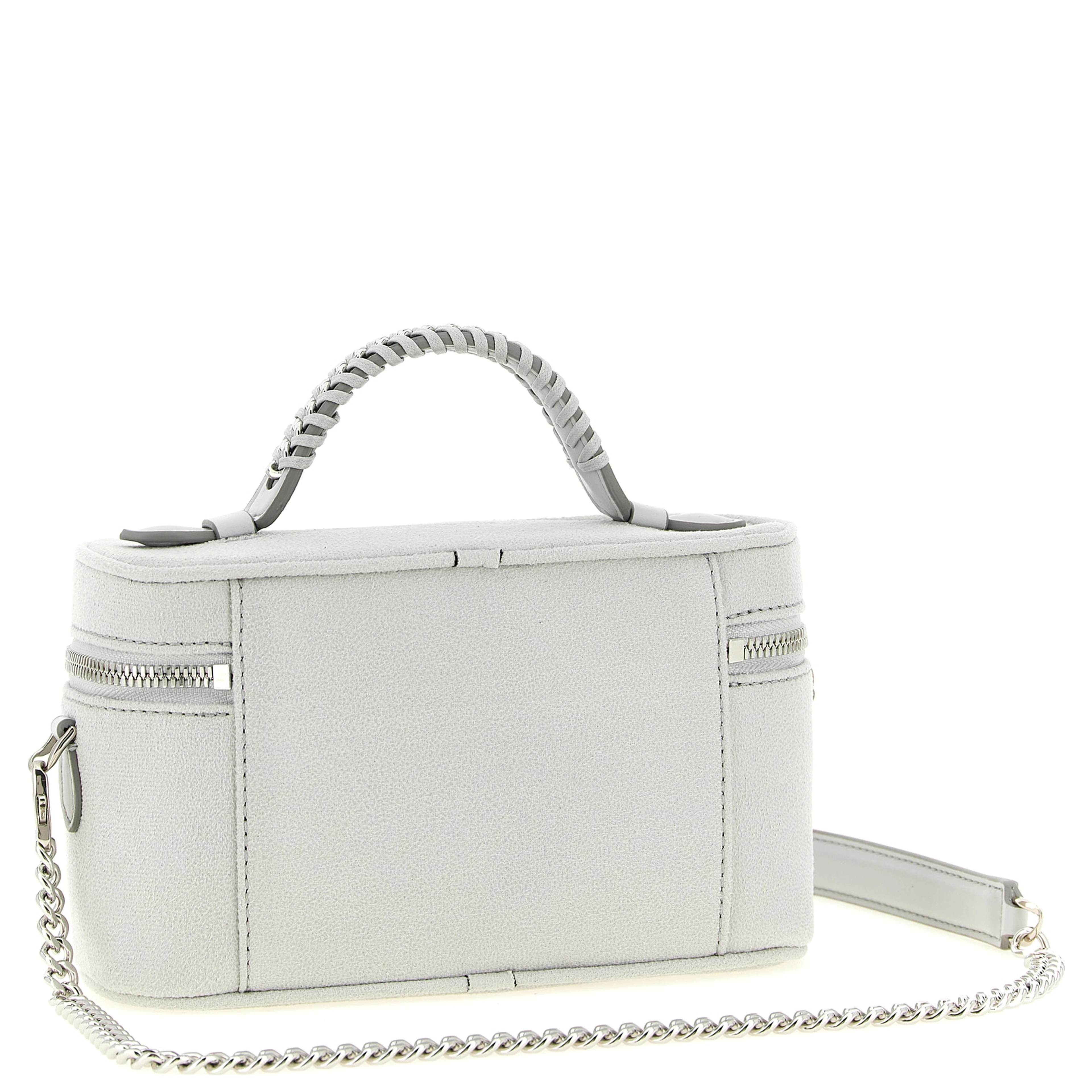 Gray Polyester Crossbody Bag