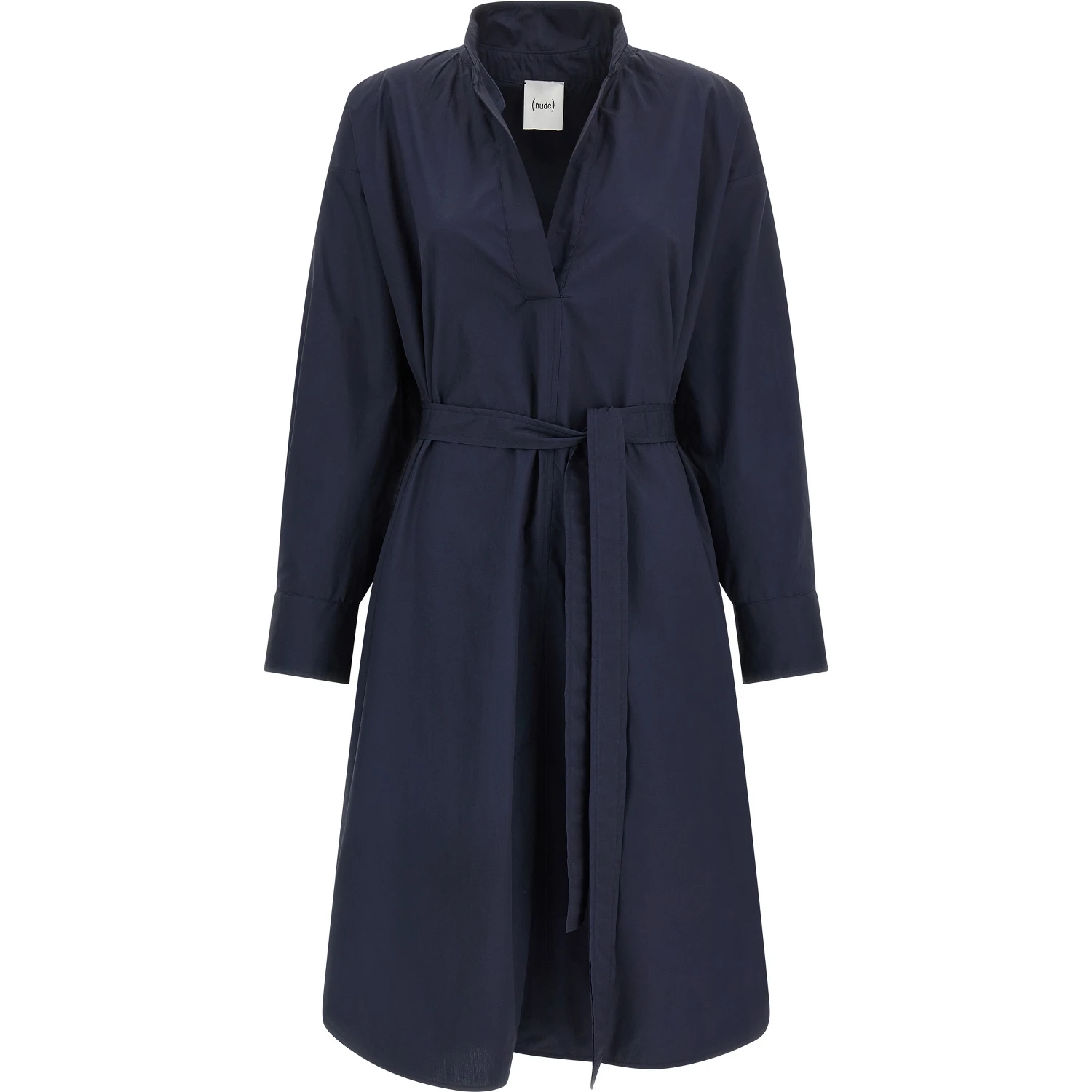Blue Cotton Midi Dress