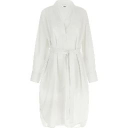 White Cotton Midi Dress