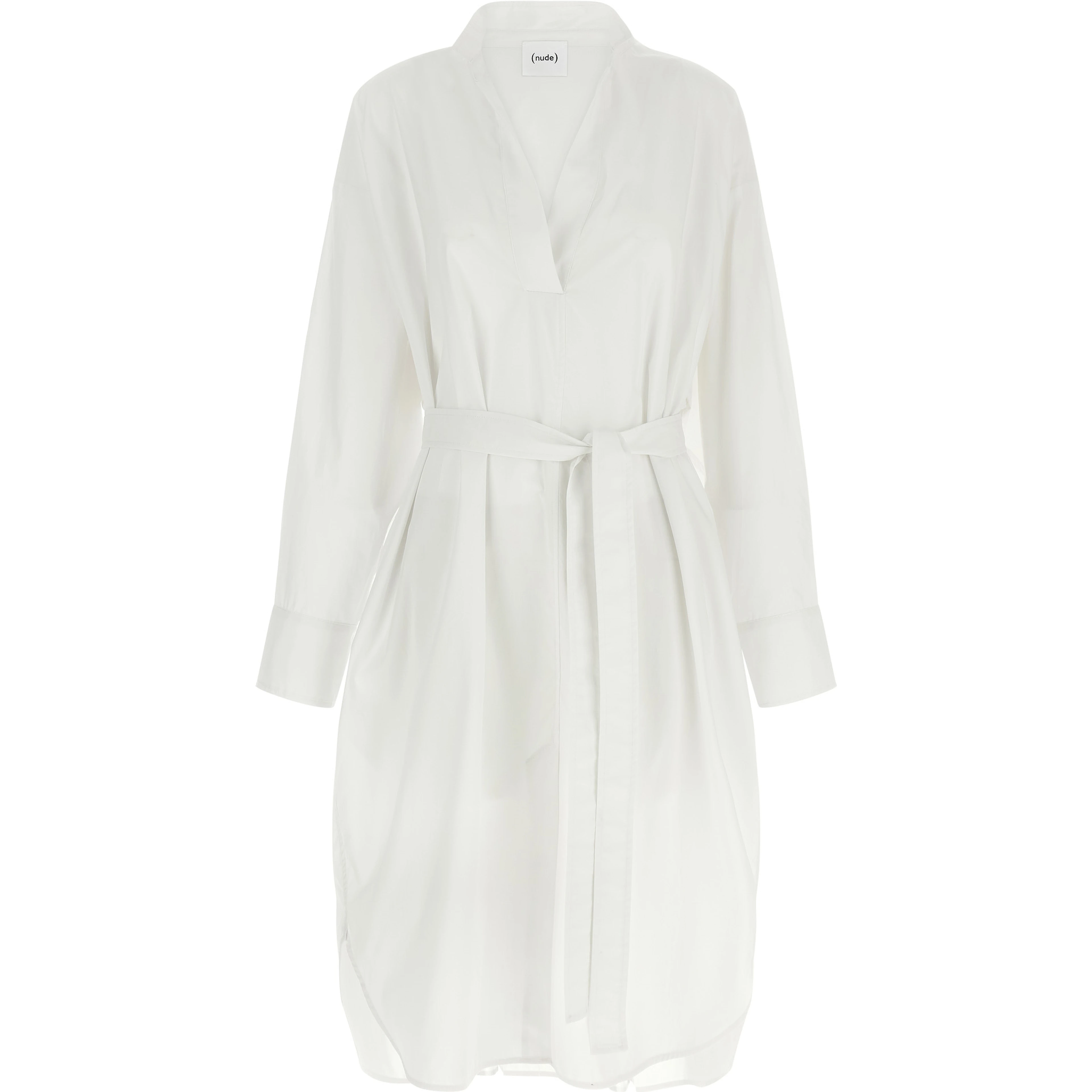 White Cotton Midi Dress
