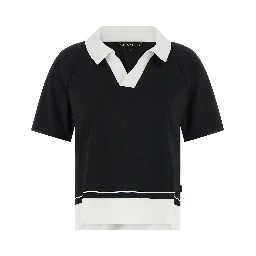 Bicolor Polyester Polo Shirt