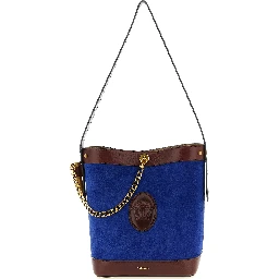 Blue Calfskin Shoulder Bag