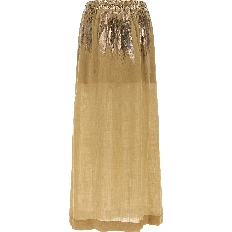 Brown Tencel Mini Skirt