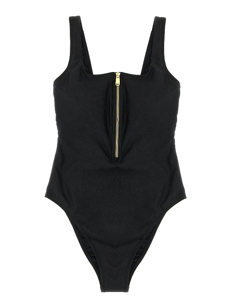 Black Polyamide One-Piece Swimsuit