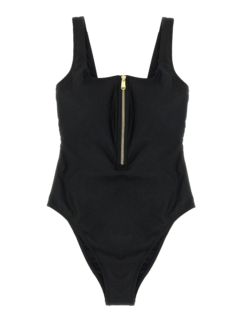 Black Polyamide One-Piece Swimsuit