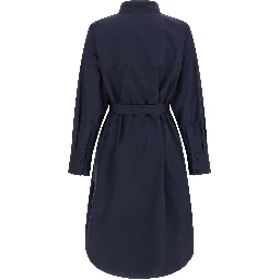 Blue Cotton Midi Dress