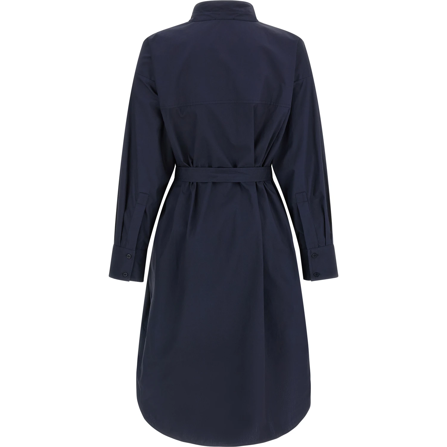 Blue Cotton Midi Dress