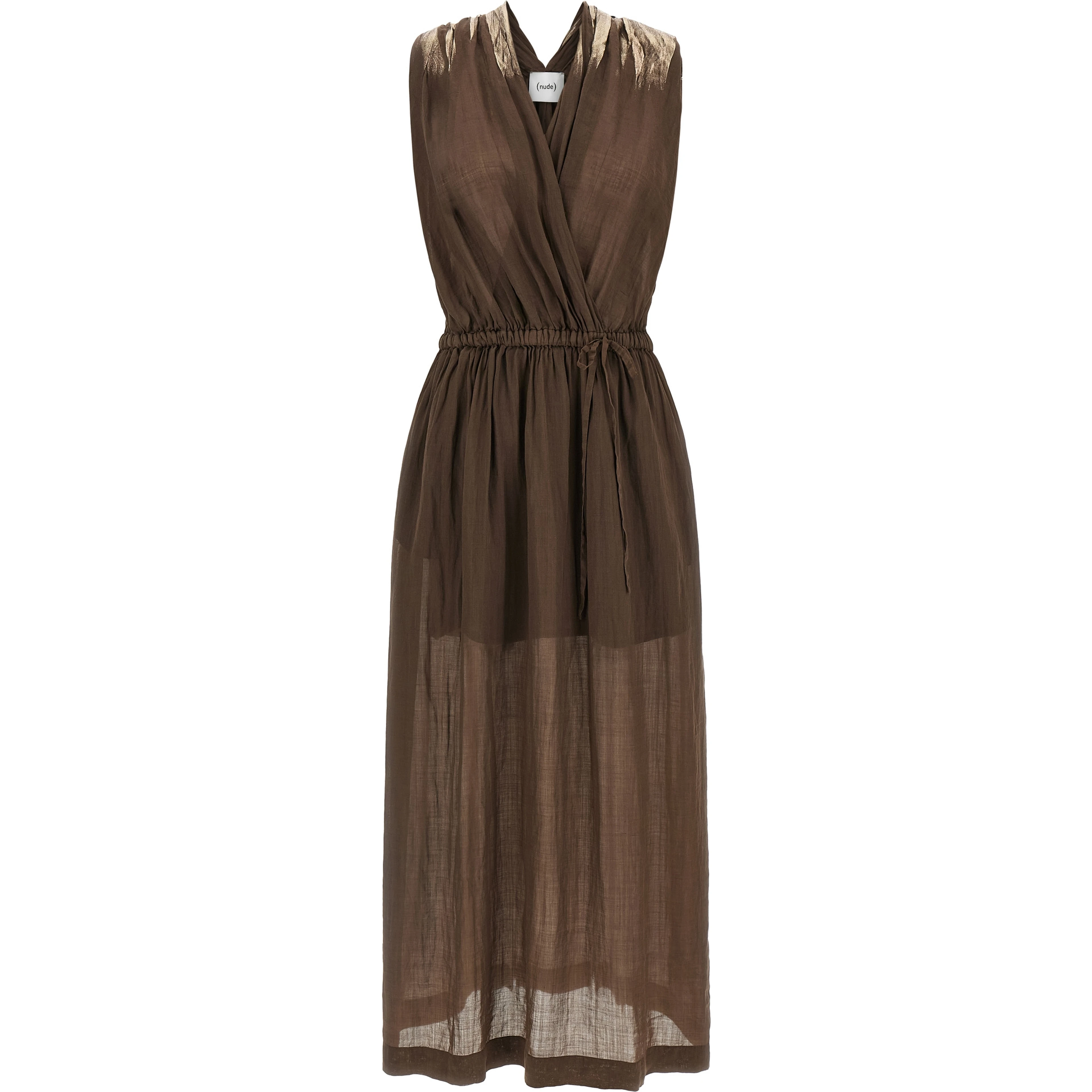 Brown Tencel Long Dress