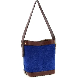Blue Calfskin Shoulder Bag