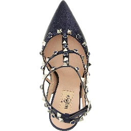 Blue Goatskin High Heel Pumps