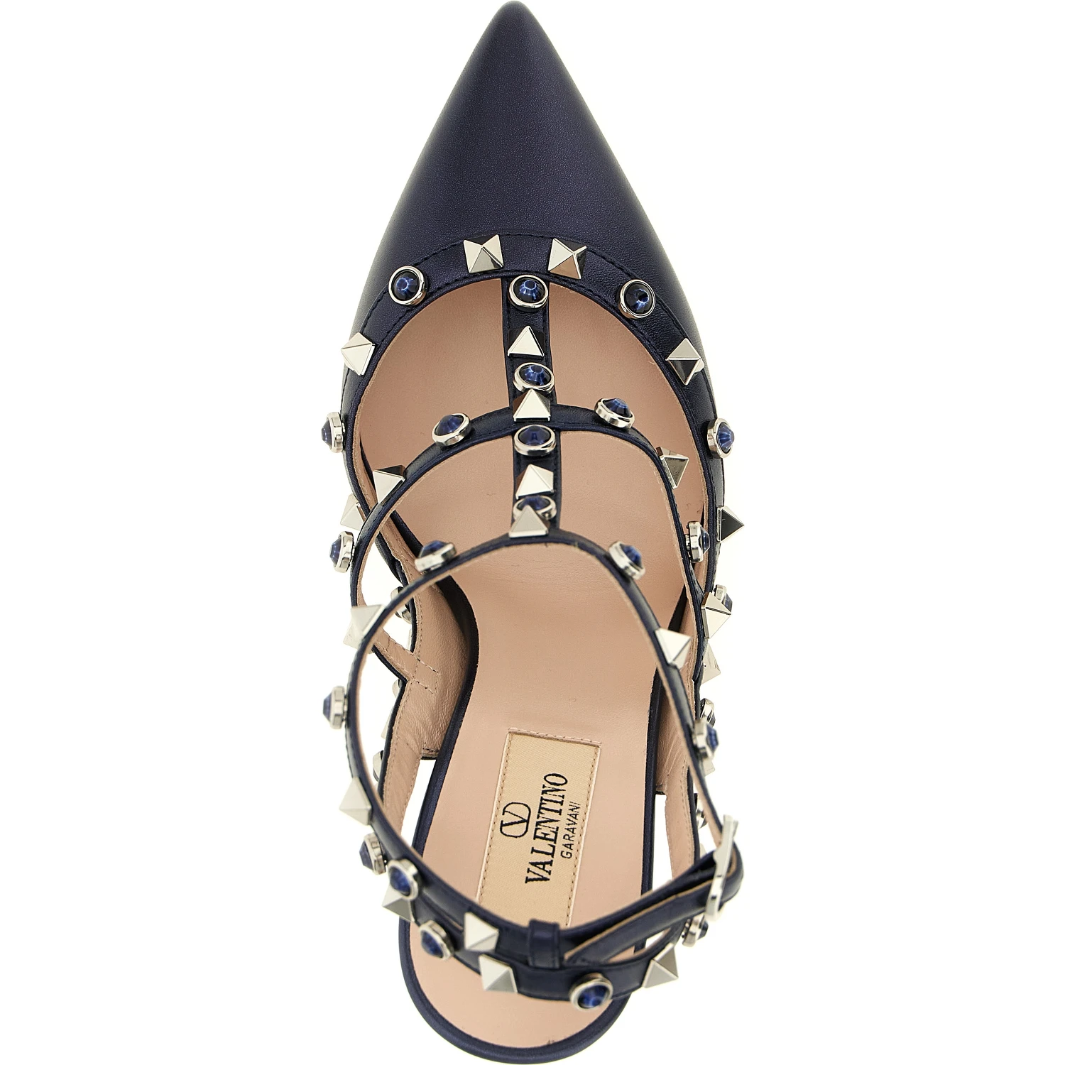 Blue Goatskin High Heel Pumps