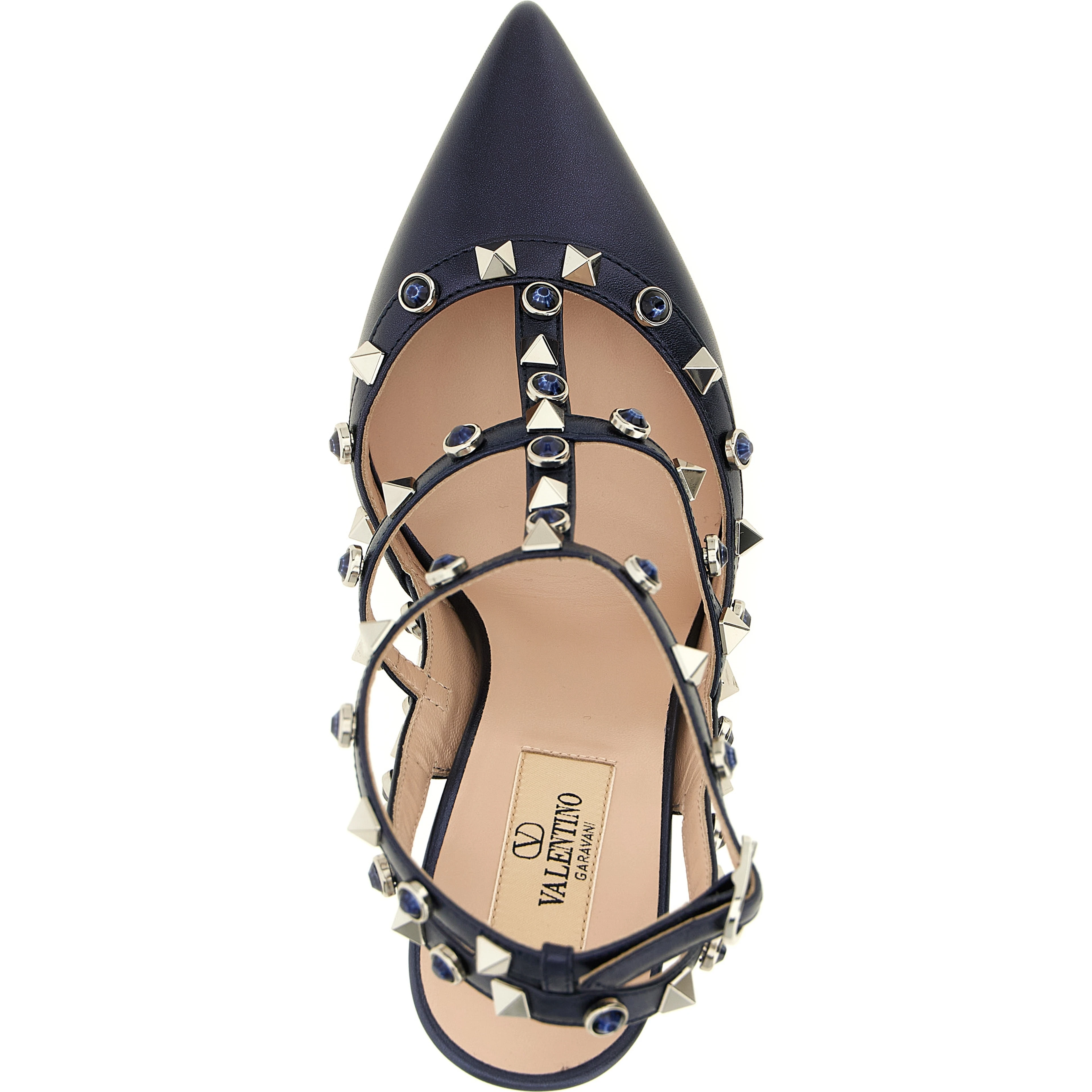Blue Goatskin High Heel Pumps