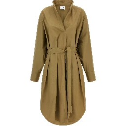 Brown Cotton Midi Dress