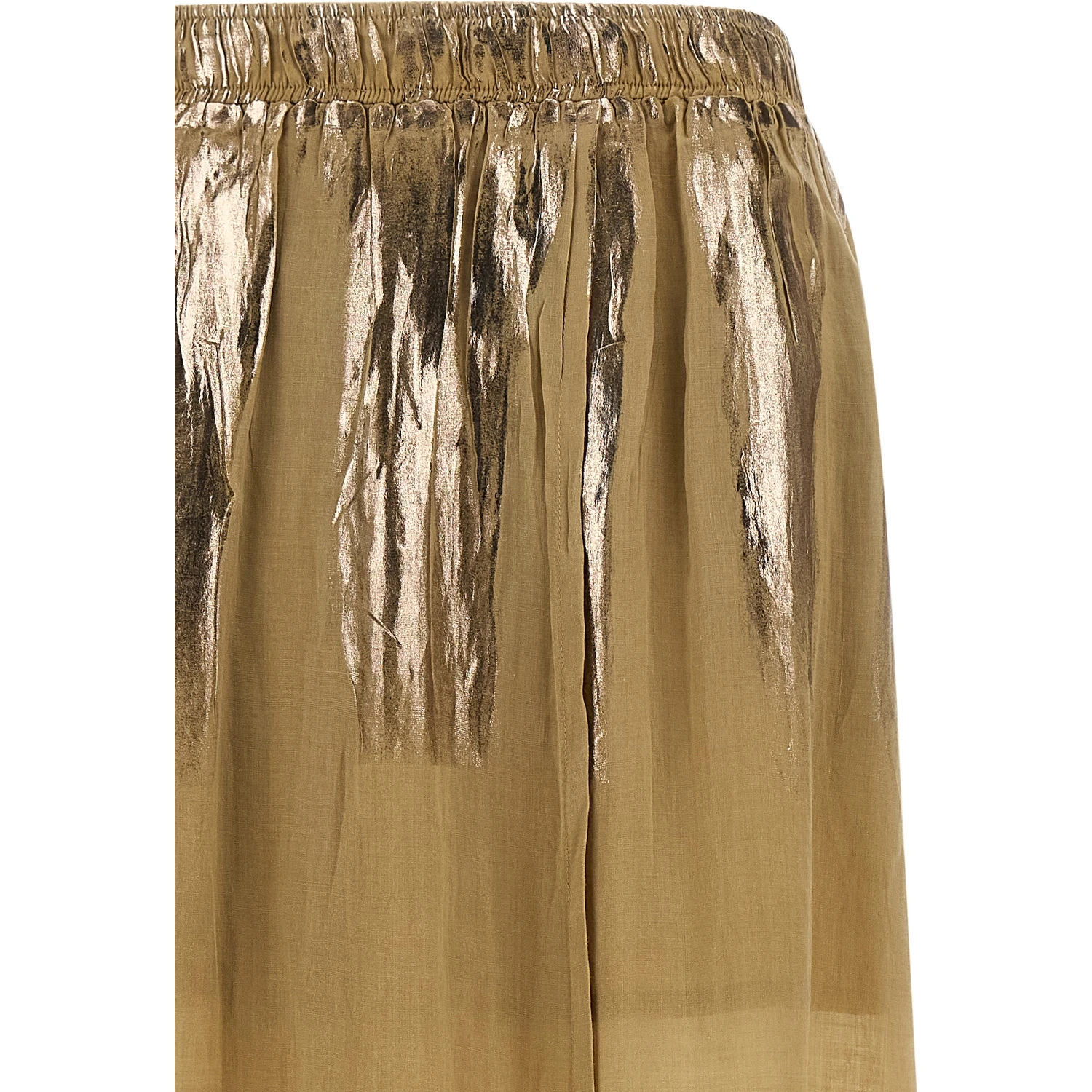 Brown Tencel Mini Skirt