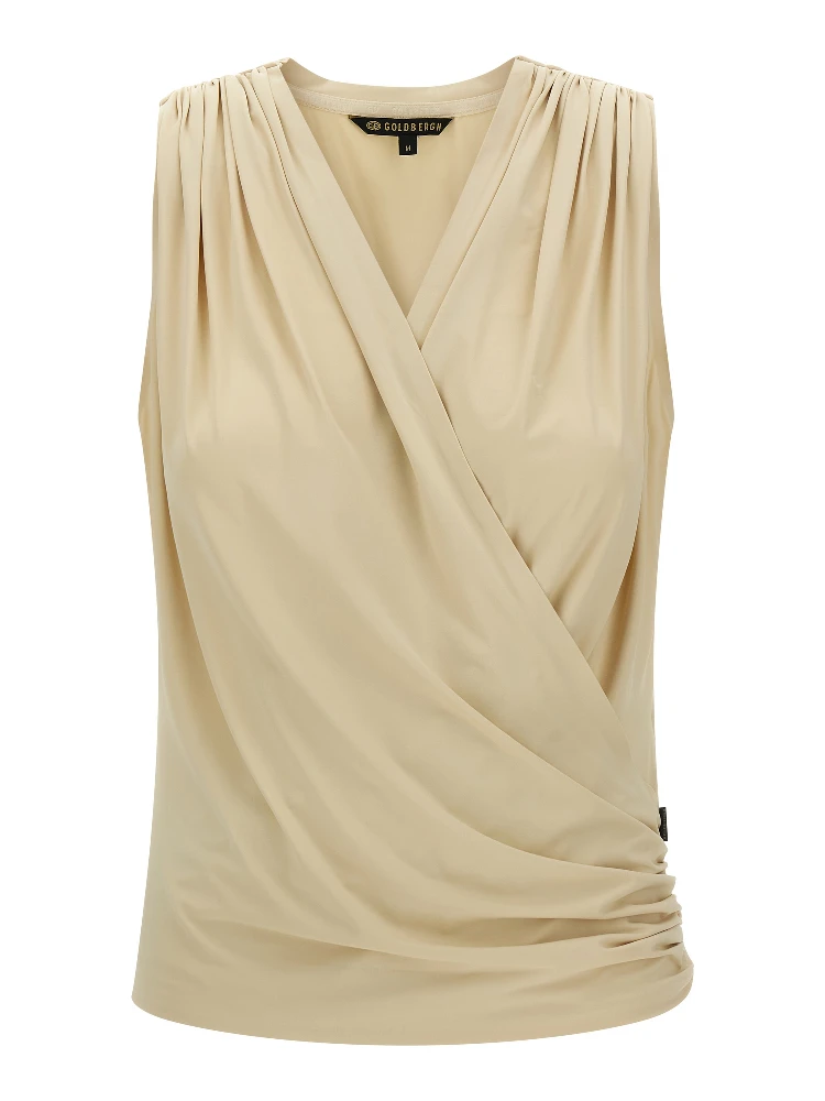 Beige Polyamide Sport Bra