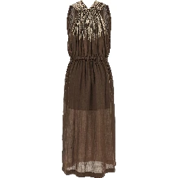 Brown Tencel Long Dress