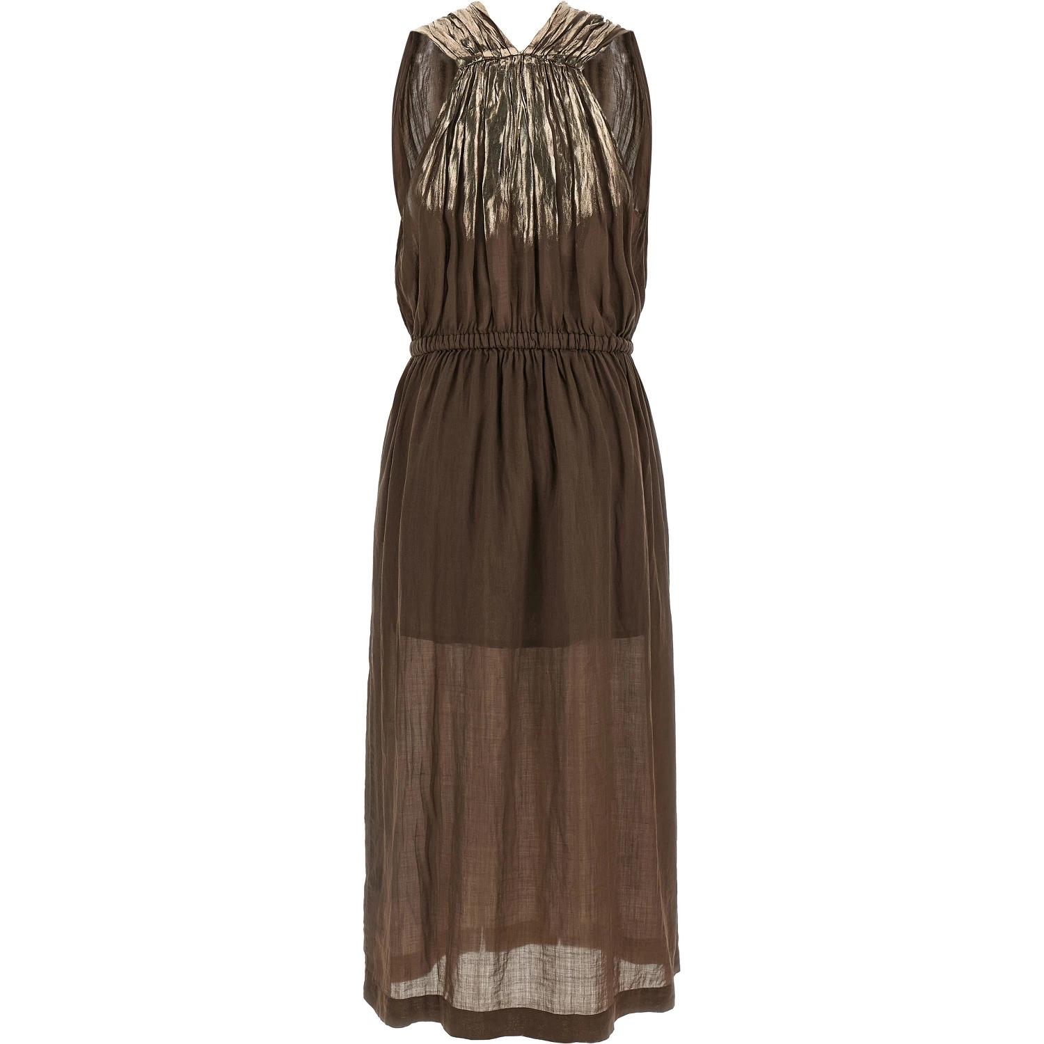 Brown Tencel Long Dress