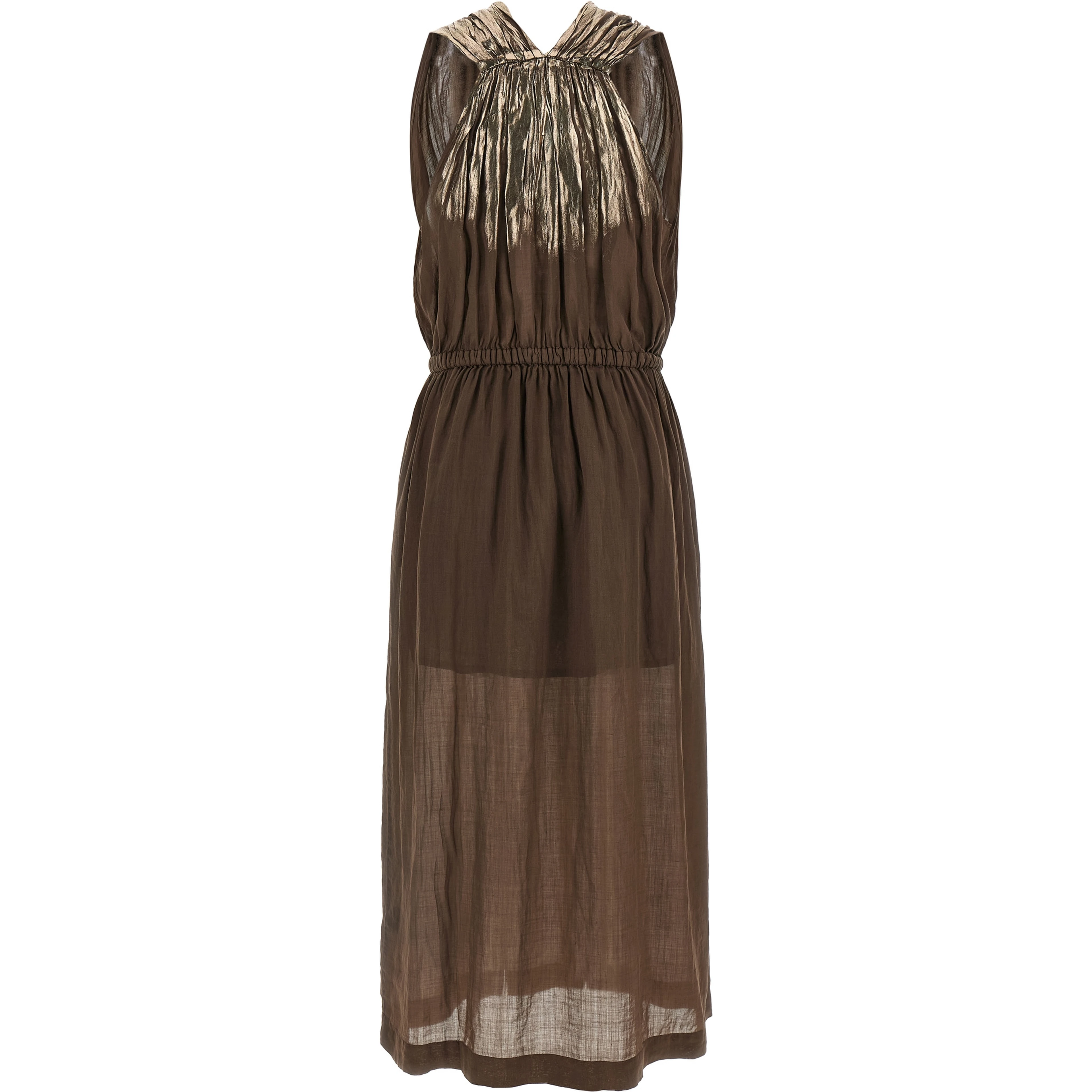 Brown Tencel Long Dress