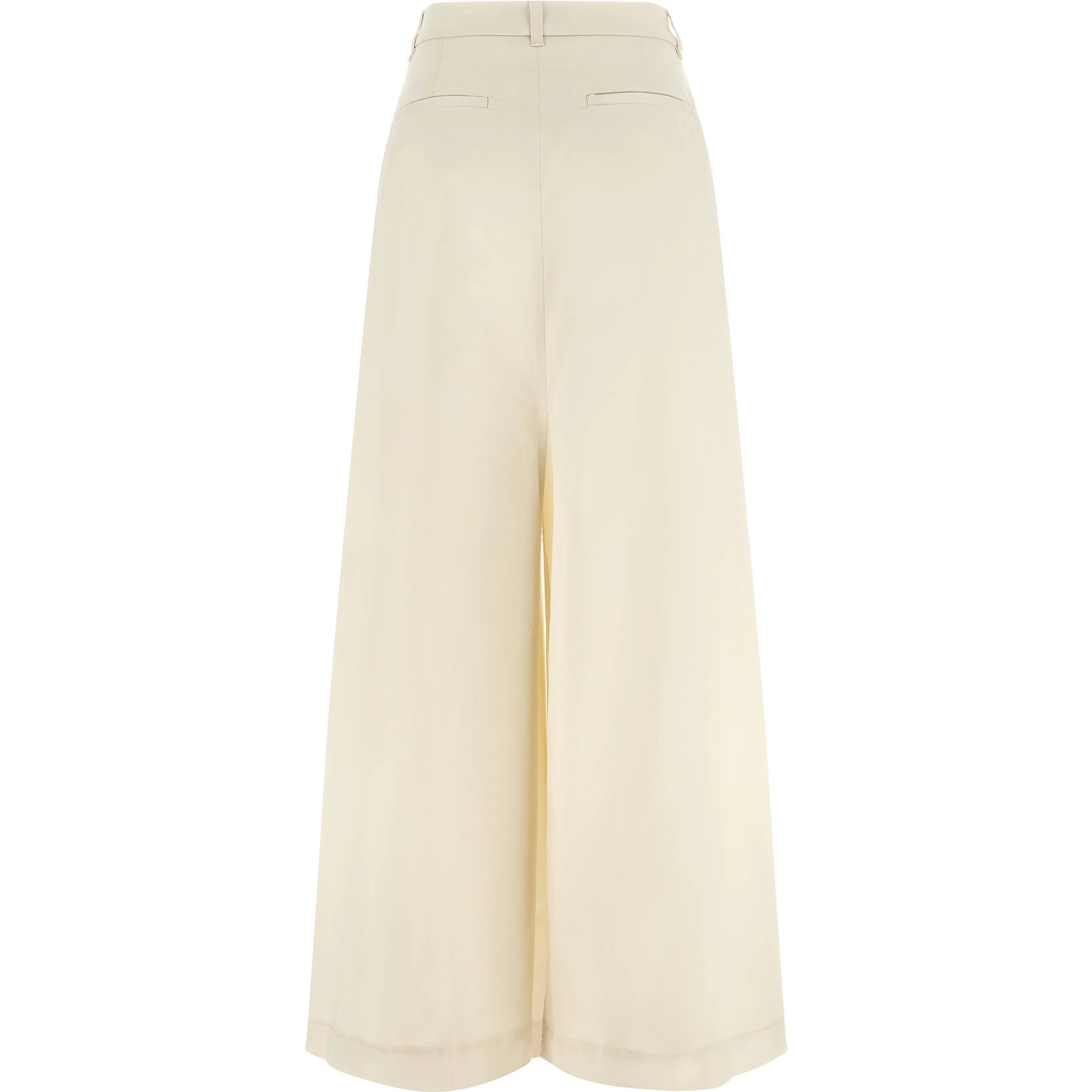 Beige Cotton Mini Skirt