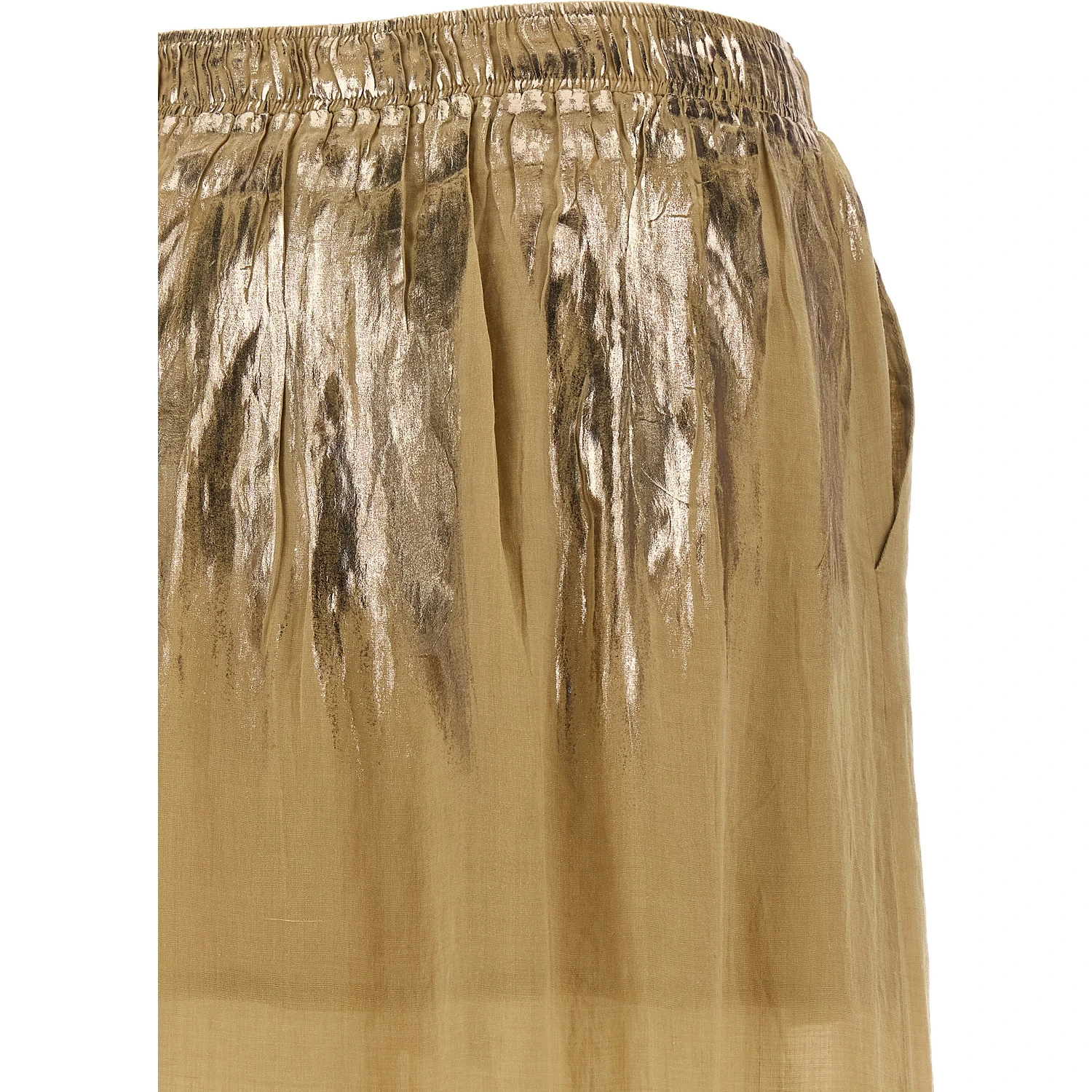 Brown Tencel Mini Skirt