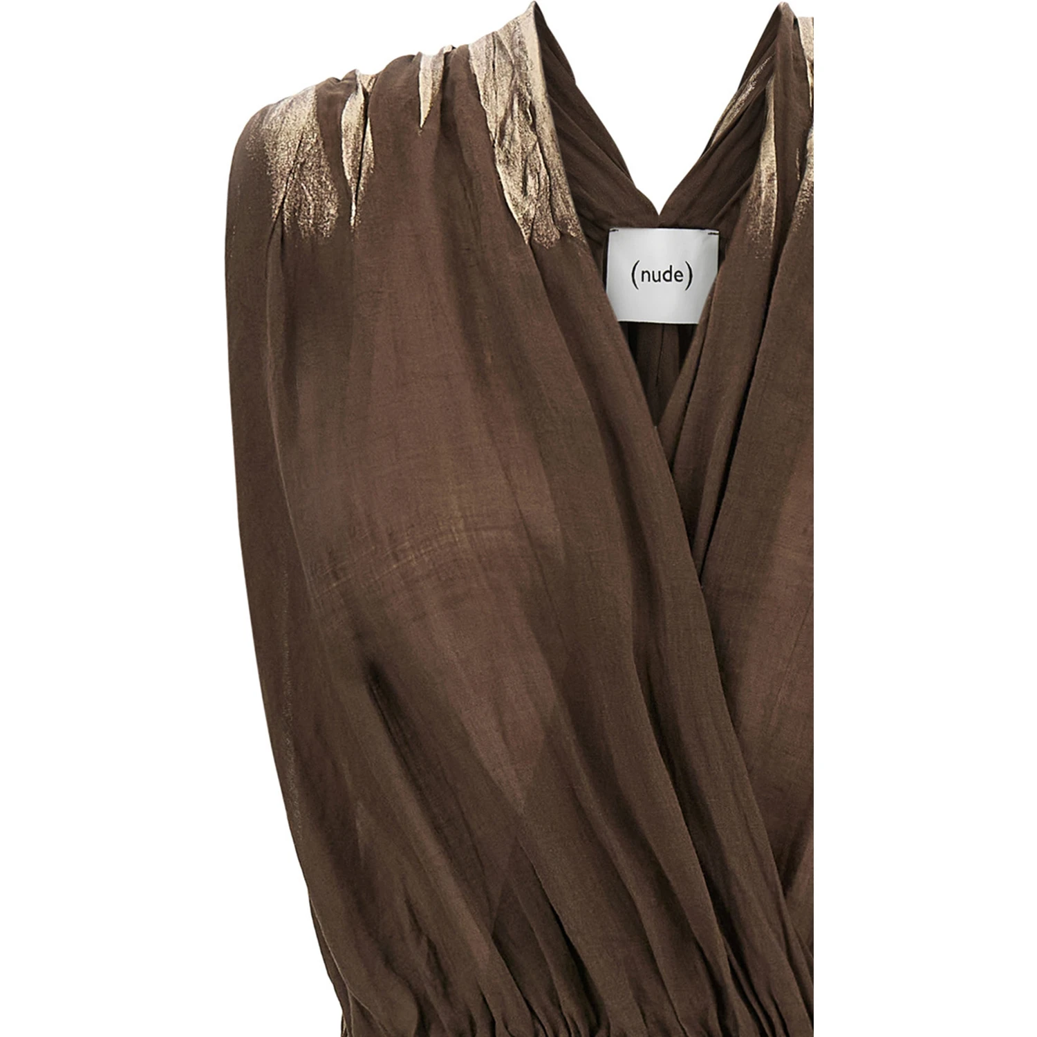 Brown Tencel Long Dress