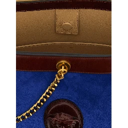 Blue Calfskin Shoulder Bag