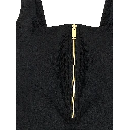Black Polyamide One-Piece Swimsuit