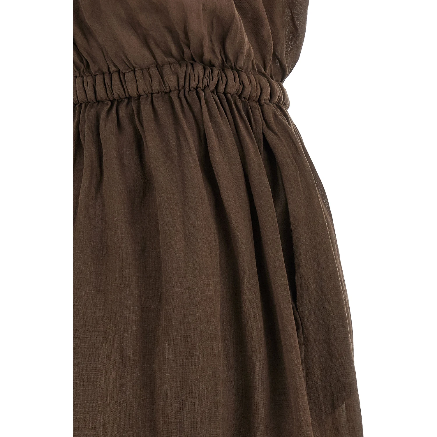 Brown Tencel Long Dress
