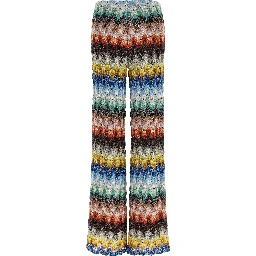 Multicolor Viscose Casual Pants