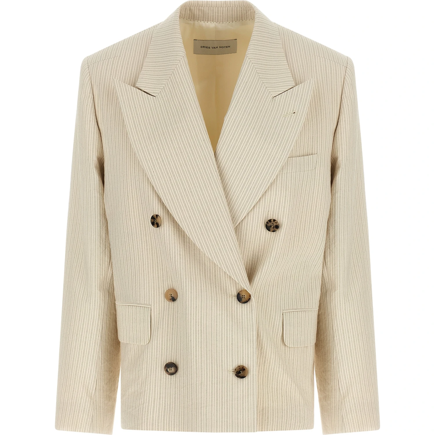Beige Cotton Blazer