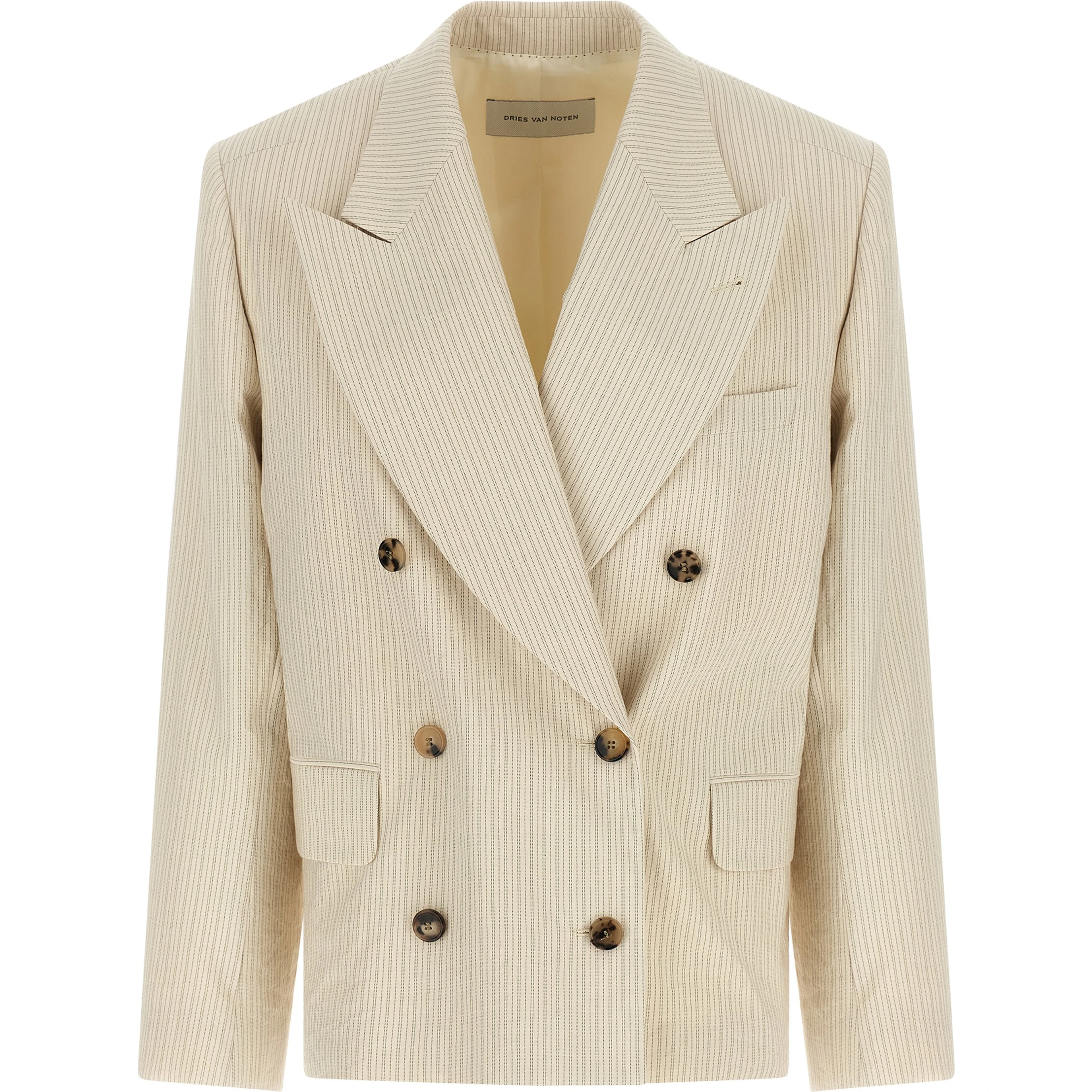 Beige Cotton Blazer