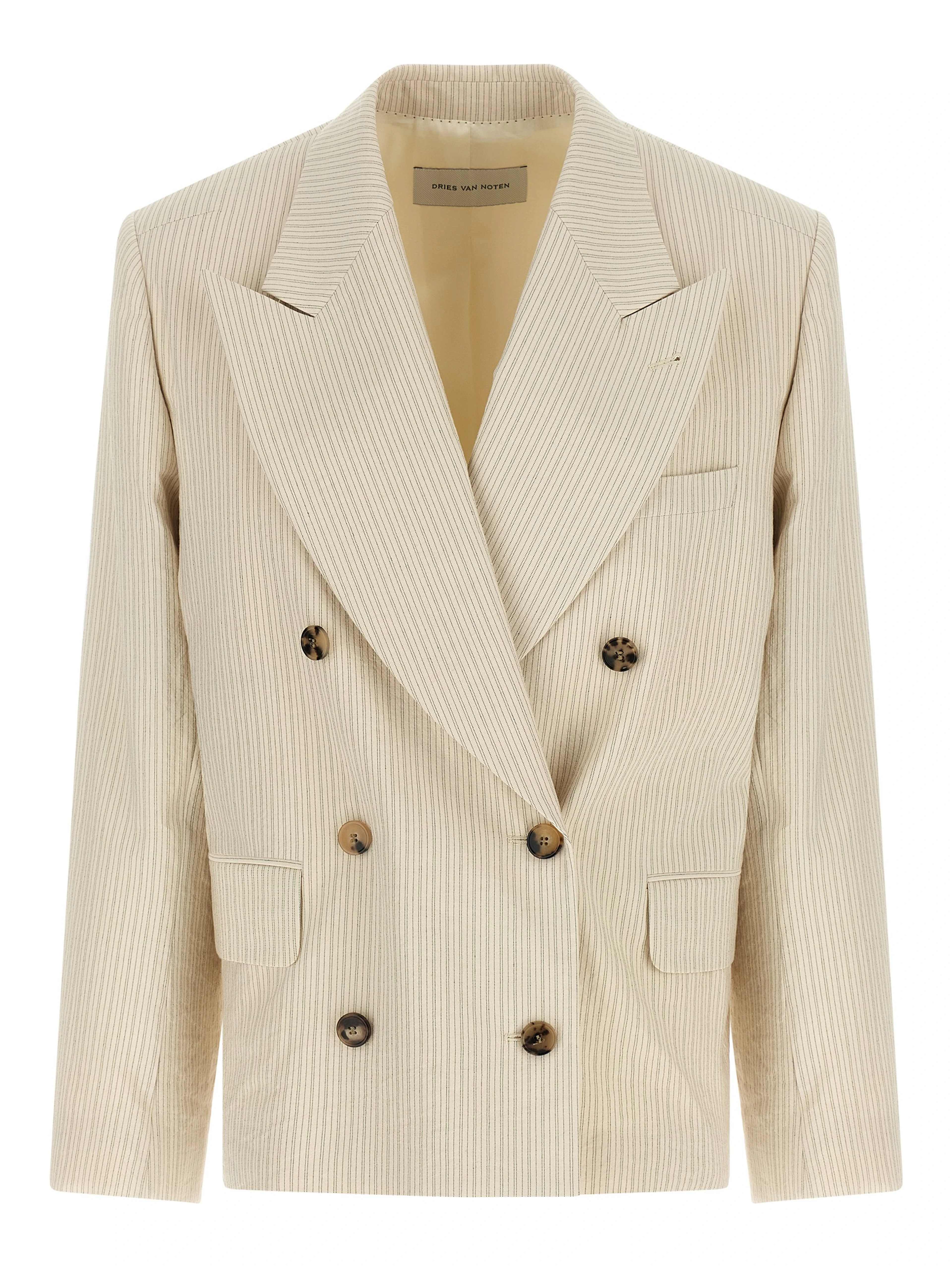 Beige Cotton Blazer