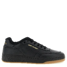 Black Calfskin Low Top Sneakers