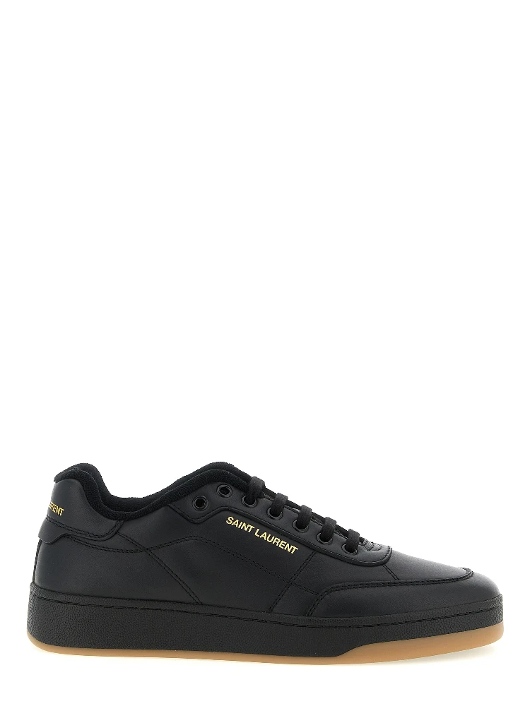 Black Calfskin Low Top Sneakers