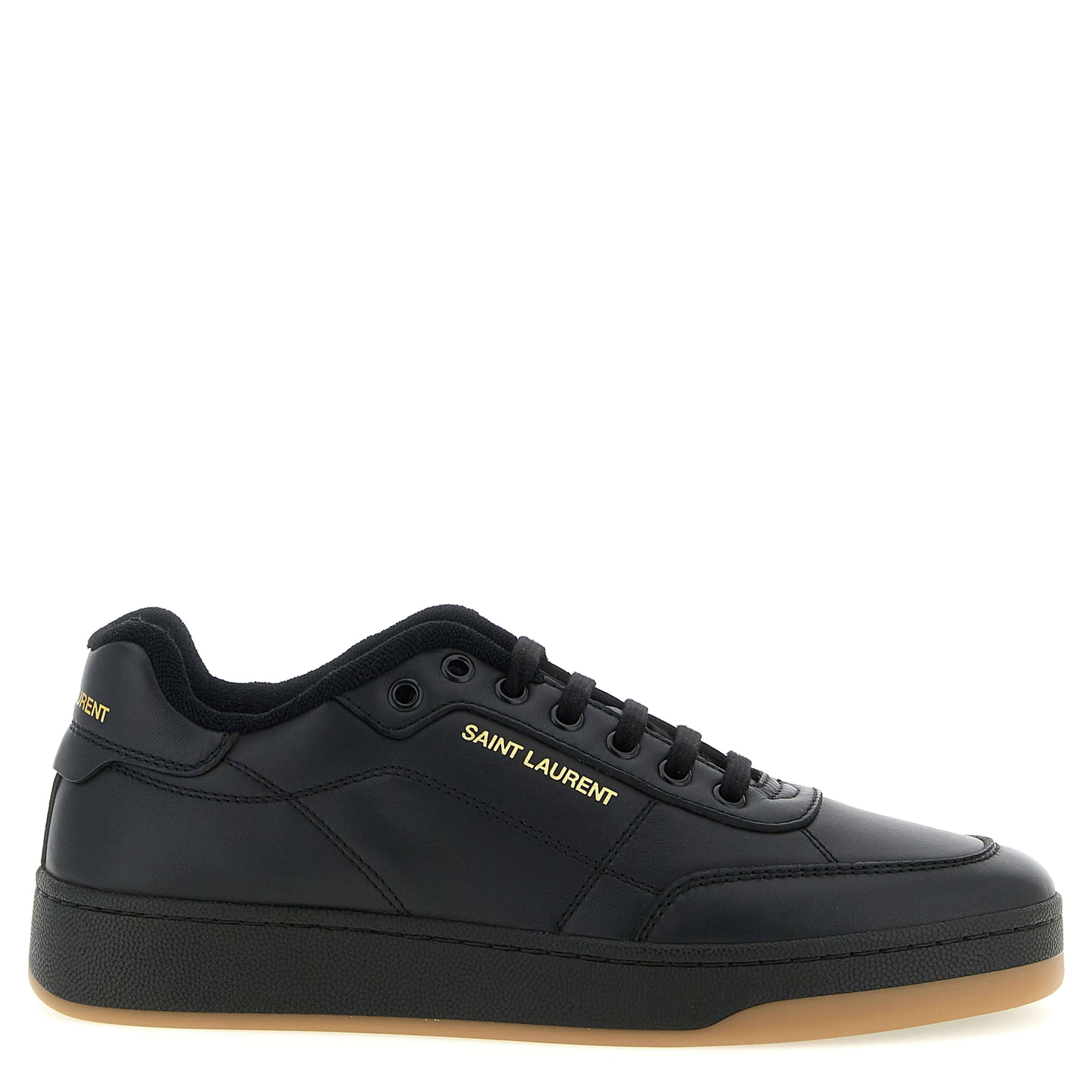 Black Calfskin Low Top Sneakers