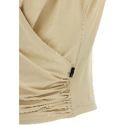 Beige Polyamide Sport Bra
