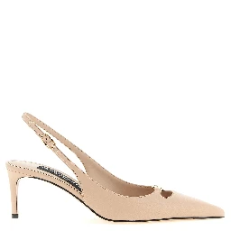 Multicolor Lamb Leather Mid Heel Pumps