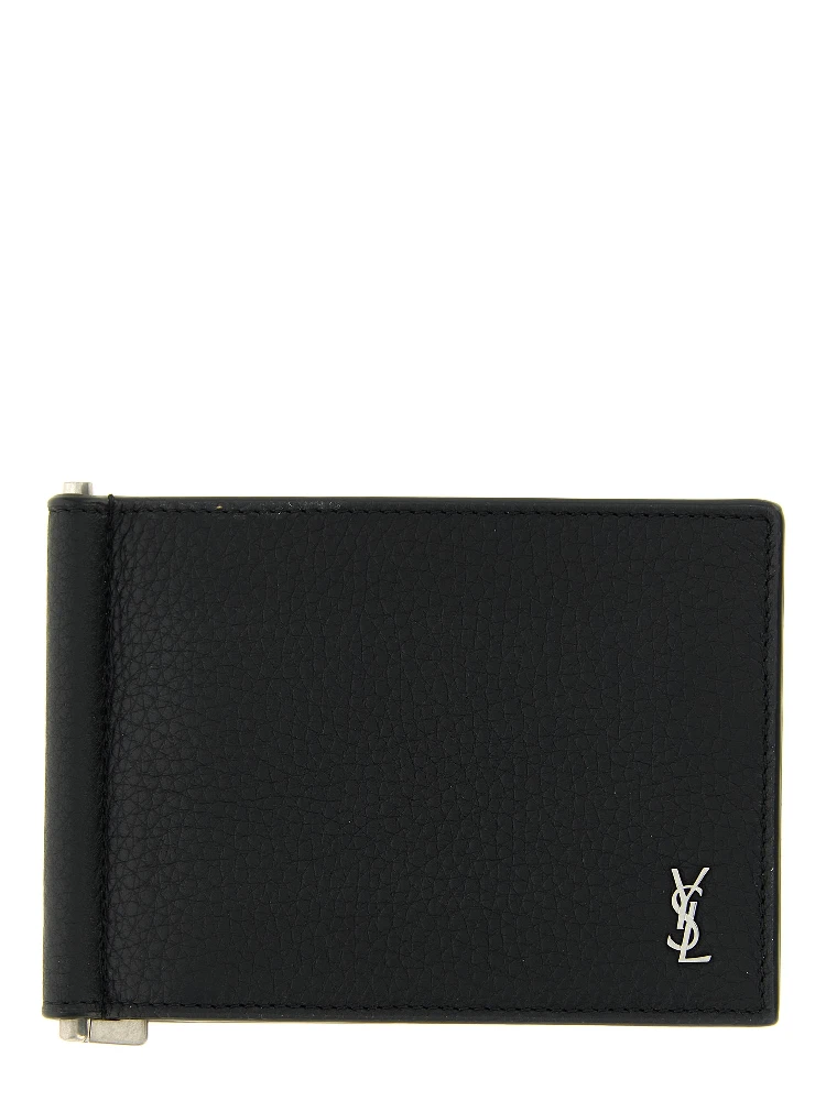 Black Calfskin Money Clip