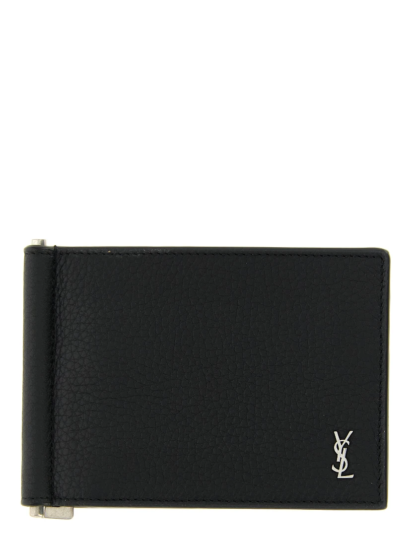 Black Calfskin Money Clip