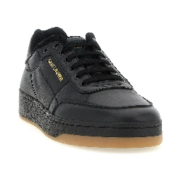 Black Calfskin Low Top Sneakers