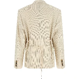 Beige Cotton Blazer