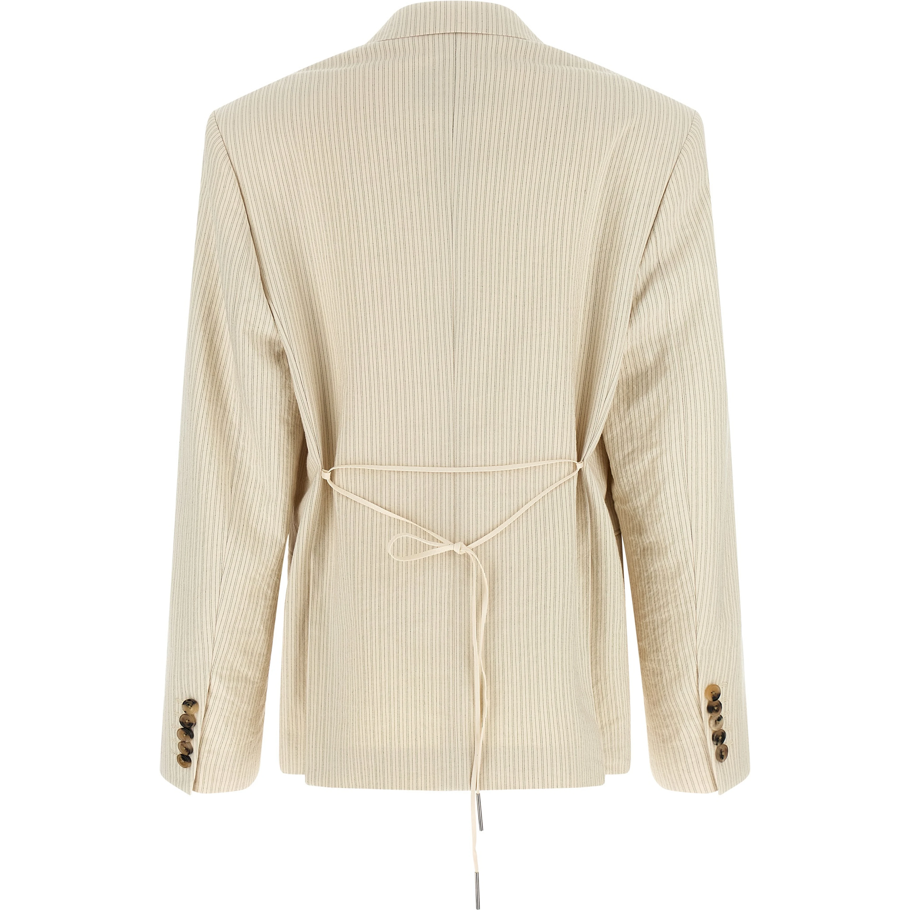 Beige Cotton Blazer