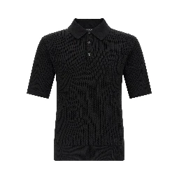 Black Cotton Polo Shirt