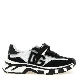Bicolor Polyester Athletic Sneakers