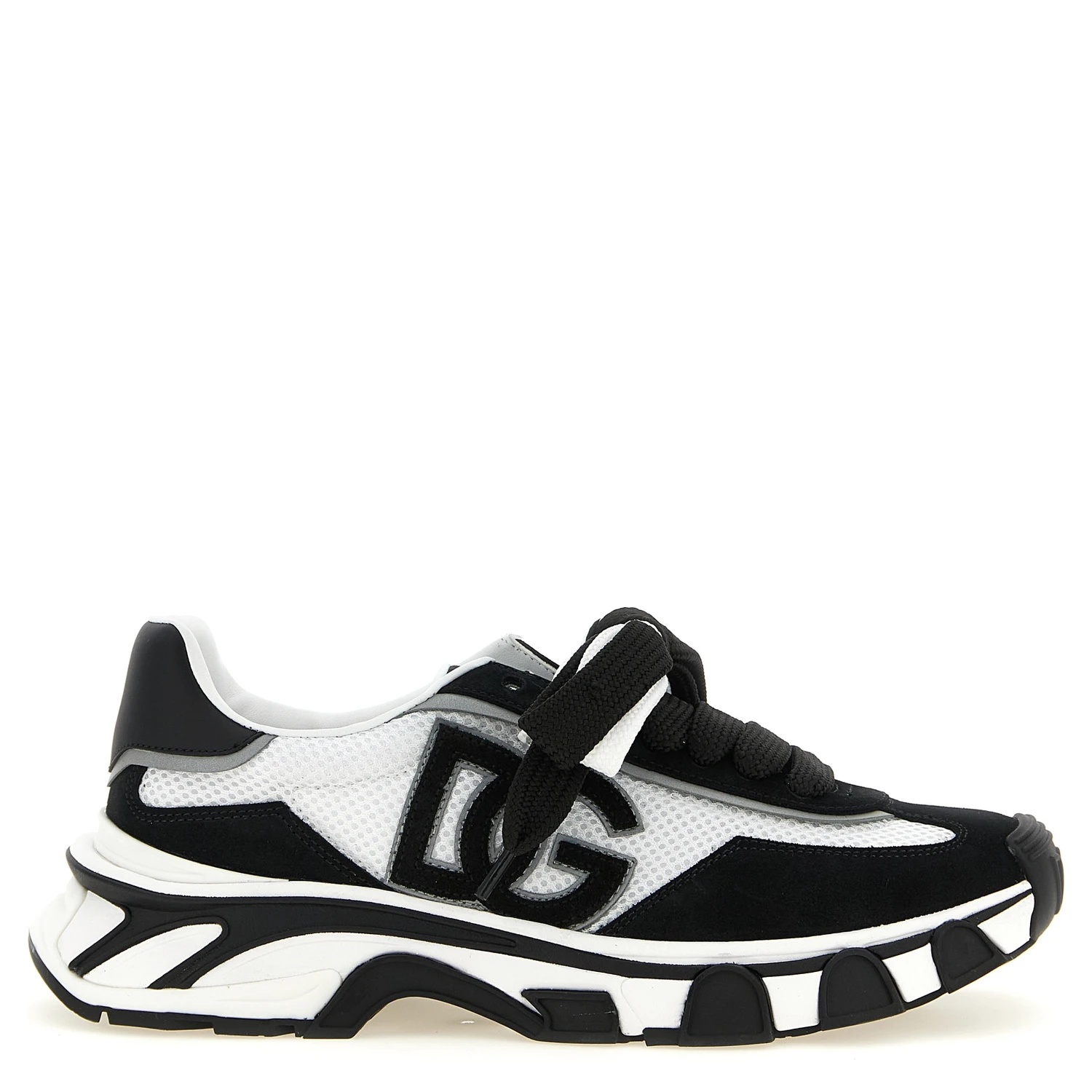 Bicolor Polyester Athletic Sneakers