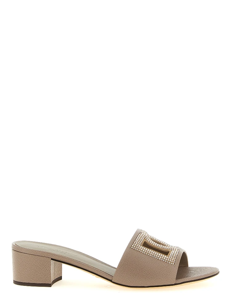 Gray Calfskin Mules