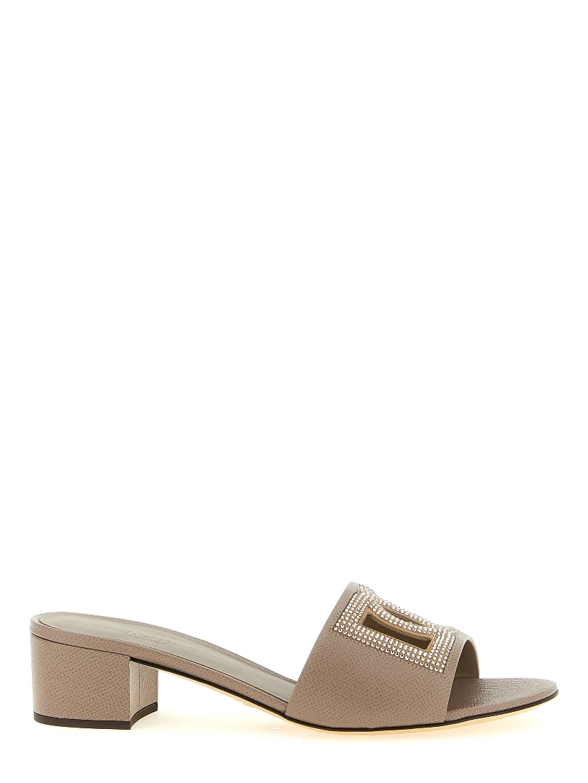 Gray Calfskin Mules