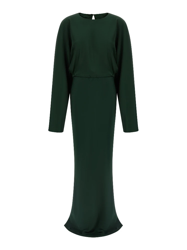 Bicolor Polyester Long Dress
