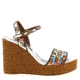 Multicolor Polyamide Wedge Sandals